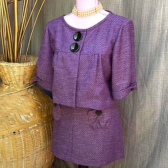 Retro Purple Herringbone Suite - Picture 7 of 7